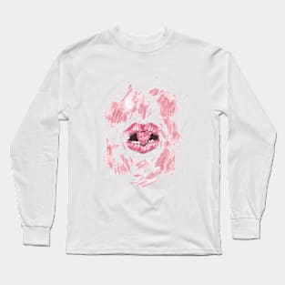 Pink Lips Long Sleeve T-Shirt